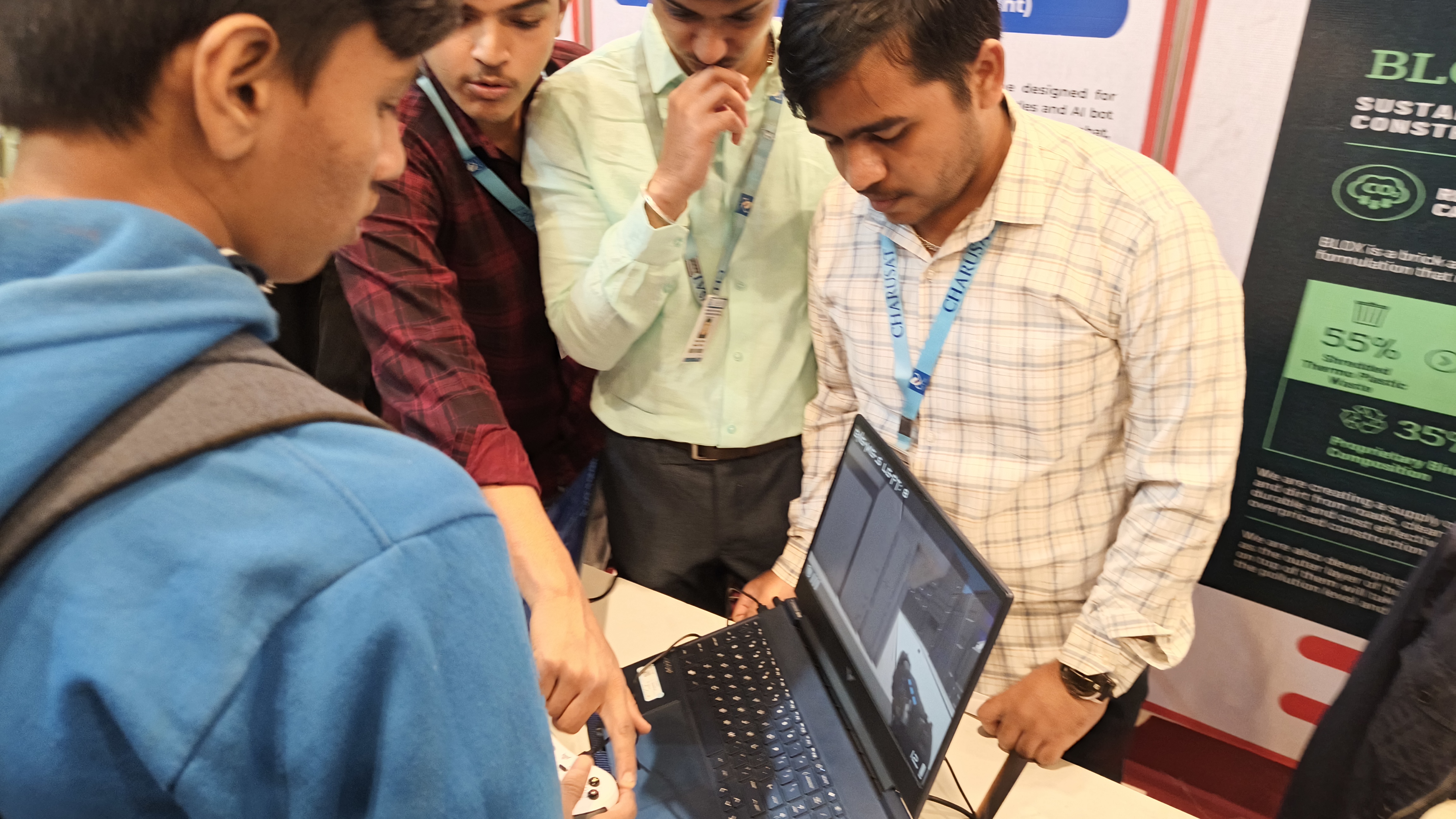 Team with project showcase