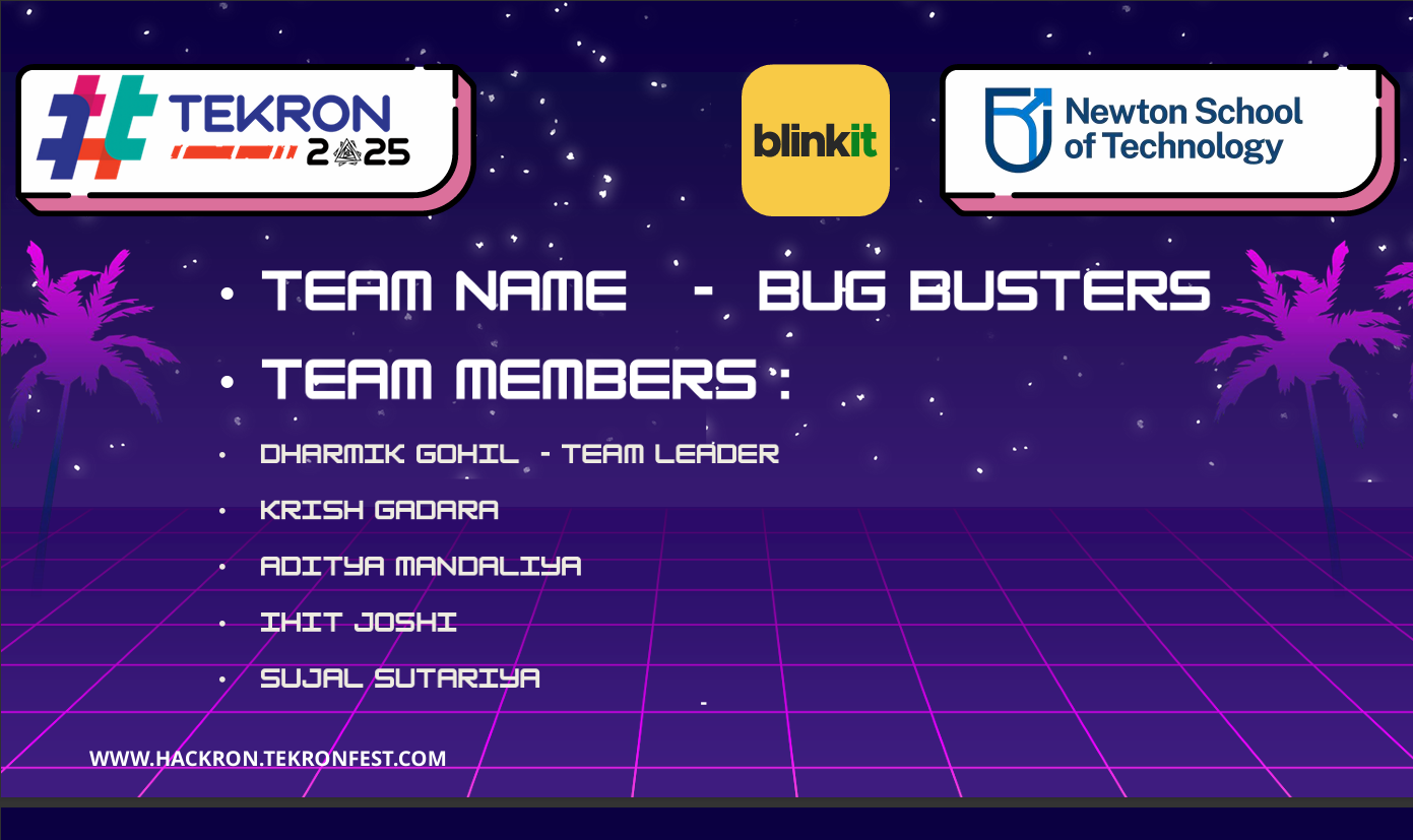 Hackron Hackathon 2025 - Team Bug Busters